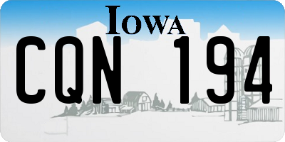 IA license plate CQN194