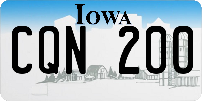 IA license plate CQN200