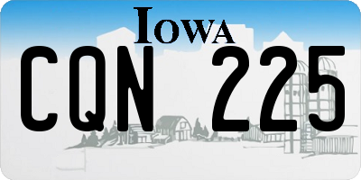 IA license plate CQN225