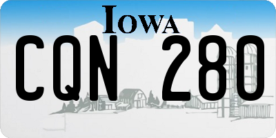 IA license plate CQN280