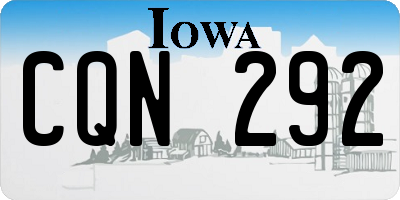 IA license plate CQN292