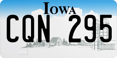IA license plate CQN295