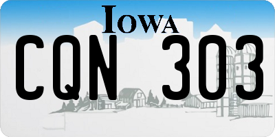IA license plate CQN303