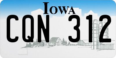 IA license plate CQN312