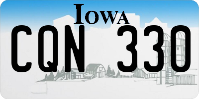 IA license plate CQN330