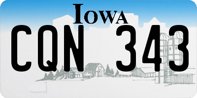 IA license plate CQN343
