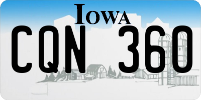 IA license plate CQN360