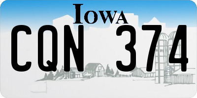 IA license plate CQN374