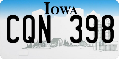 IA license plate CQN398