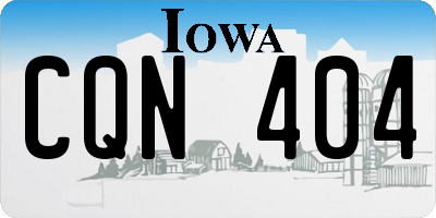 IA license plate CQN404