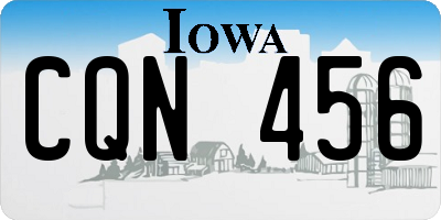 IA license plate CQN456