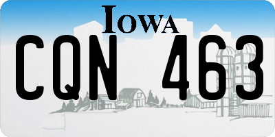 IA license plate CQN463