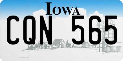 IA license plate CQN565