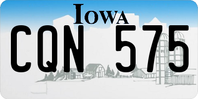 IA license plate CQN575