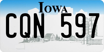 IA license plate CQN597