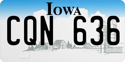 IA license plate CQN636