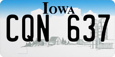 IA license plate CQN637