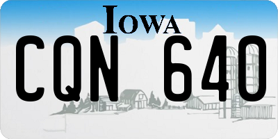 IA license plate CQN640