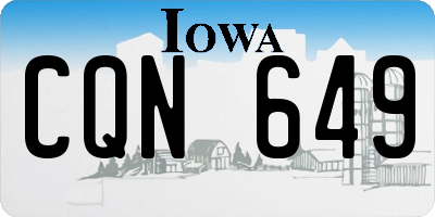 IA license plate CQN649