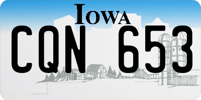 IA license plate CQN653