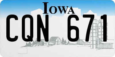 IA license plate CQN671