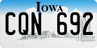 IA license plate CQN692