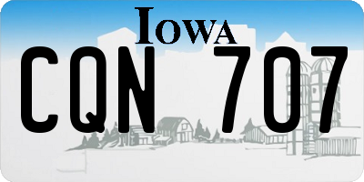 IA license plate CQN707