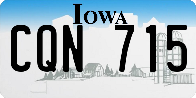 IA license plate CQN715