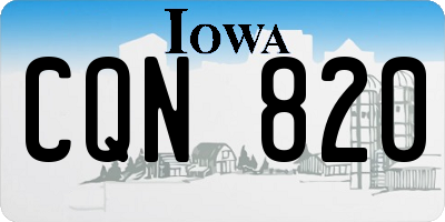 IA license plate CQN820