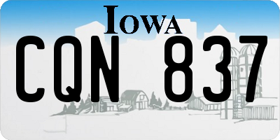 IA license plate CQN837