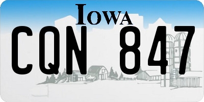 IA license plate CQN847