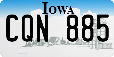 IA license plate CQN885
