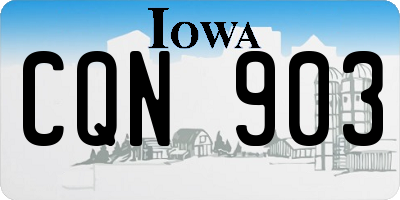 IA license plate CQN903