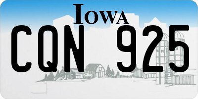 IA license plate CQN925