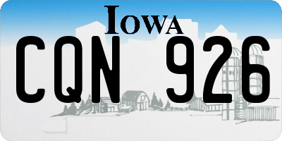 IA license plate CQN926