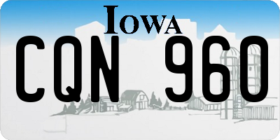 IA license plate CQN960