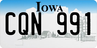 IA license plate CQN991