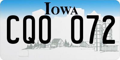 IA license plate CQO072
