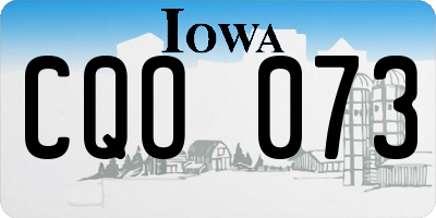IA license plate CQO073