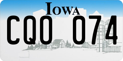 IA license plate CQO074