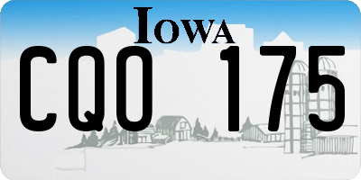 IA license plate CQO175