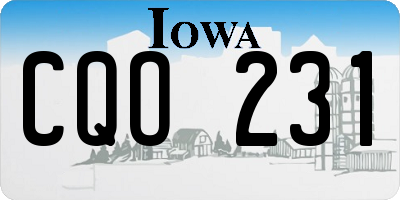 IA license plate CQO231