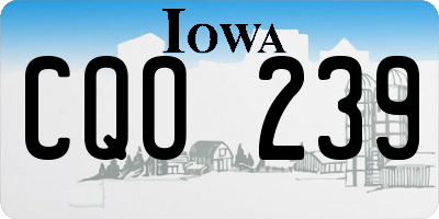 IA license plate CQO239