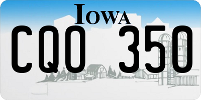 IA license plate CQO350