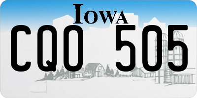IA license plate CQO505