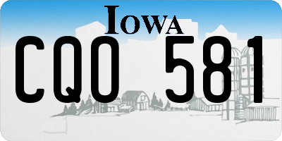 IA license plate CQO581