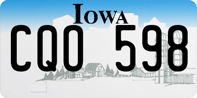 IA license plate CQO598