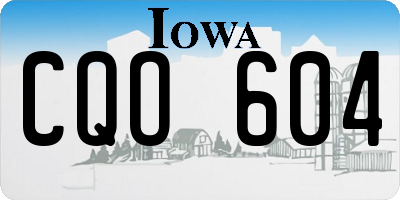 IA license plate CQO604