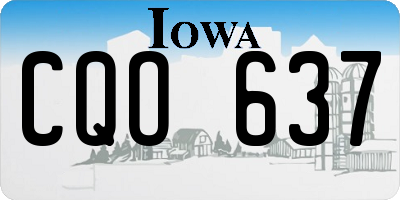 IA license plate CQO637