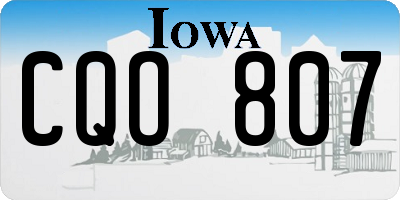 IA license plate CQO807